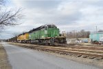 MNA 7000 pulling a coal train out of storage on the frisco,bn side